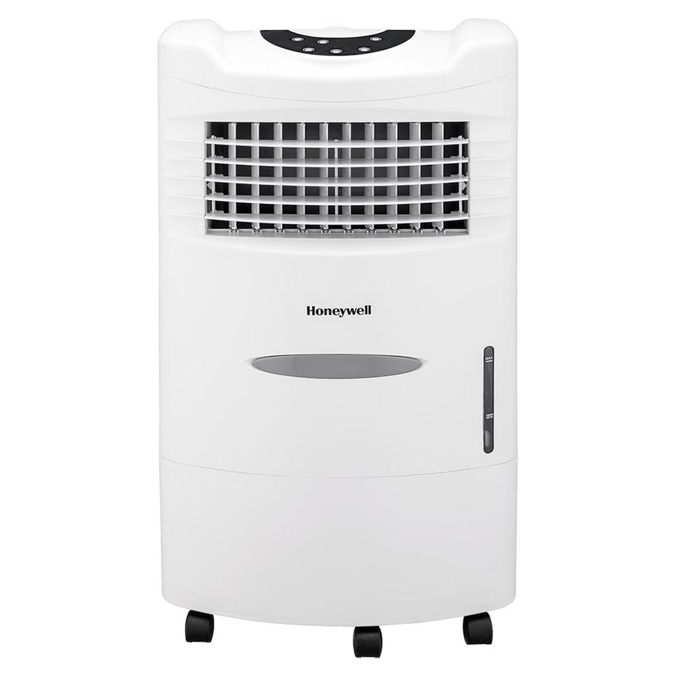 Honeywell CL201AEWW Verdunstungsluftkühler mit Fernbedienung, 470 CFM – 5,3 Gallonen Tank (weiß)