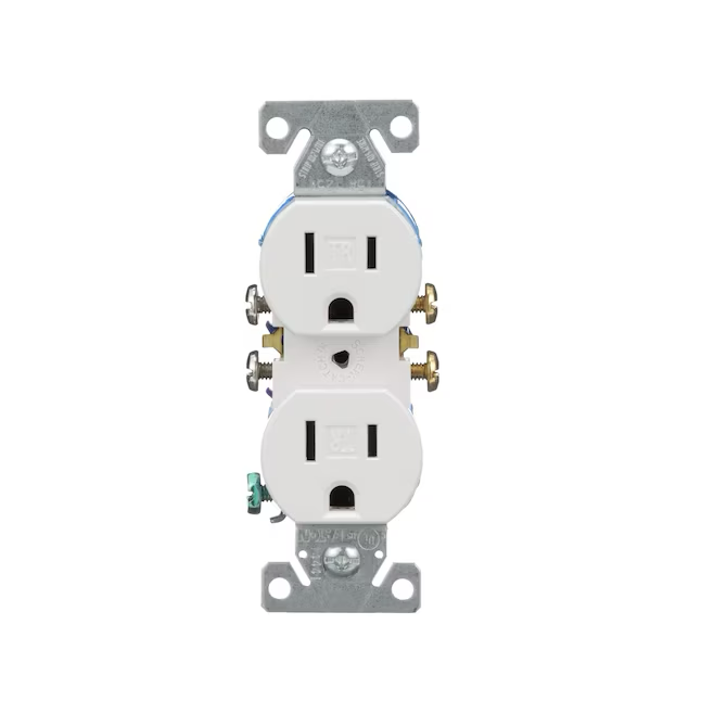 Eaton 15-Amp 125-volt Tamper Resistant Residential Duplex Outlet, White (10-Pack)