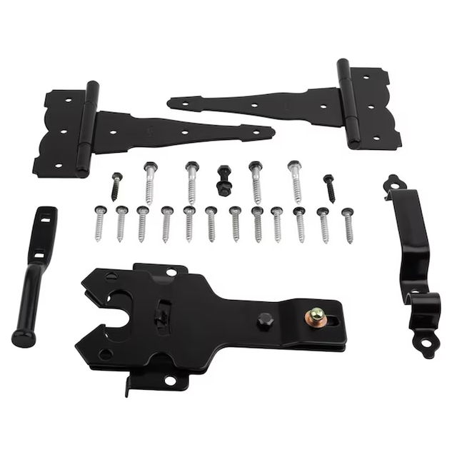 National Hardware 8-in Black Gate Hardware Kit