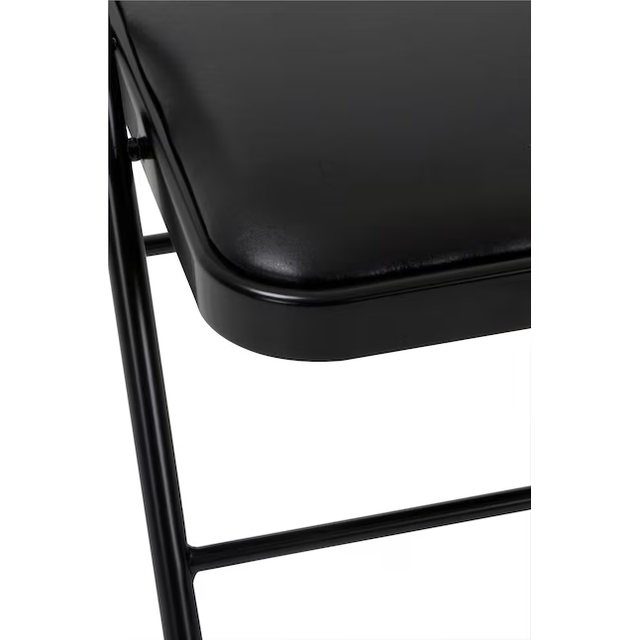 Cosco Black Standard Folding Chair with Padded Seat (Indoor)