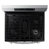 Samsung 30-in 5 Burners 6-cu ft Self-cleaning Air Fry Freestanding Smart Natural Gas Range (Fingerprint Resistant Stainless Steel)