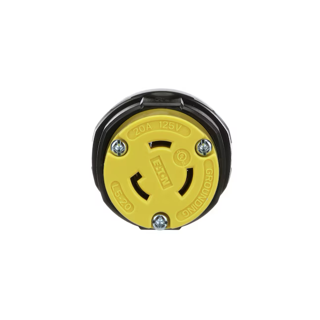 Eaton Arrow Hart 20-Amp 125-Volt NEMA L5-20c 3-wire Grounding Industrial Locking Connector, Yellow