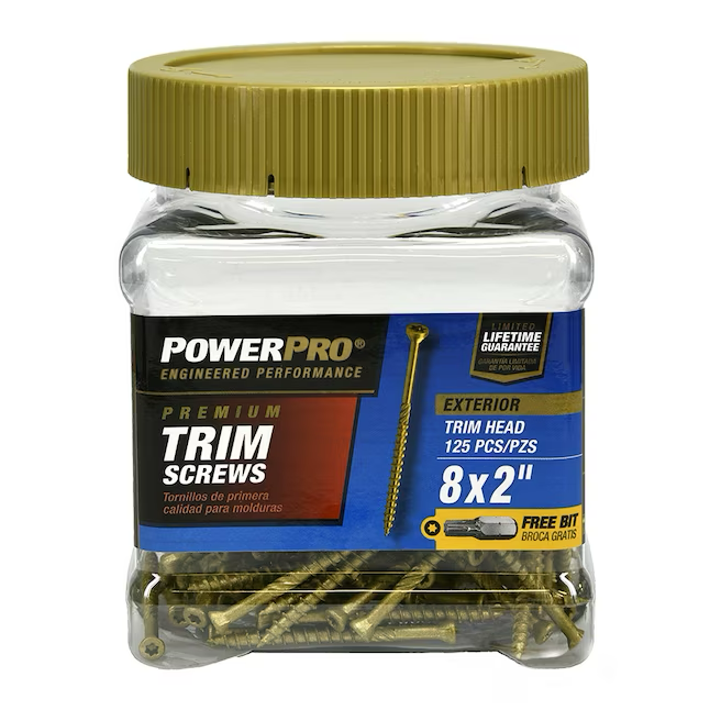 Power Pro #8 x 2-in Ceramic Exterior Trim Screws (125-Per Box)