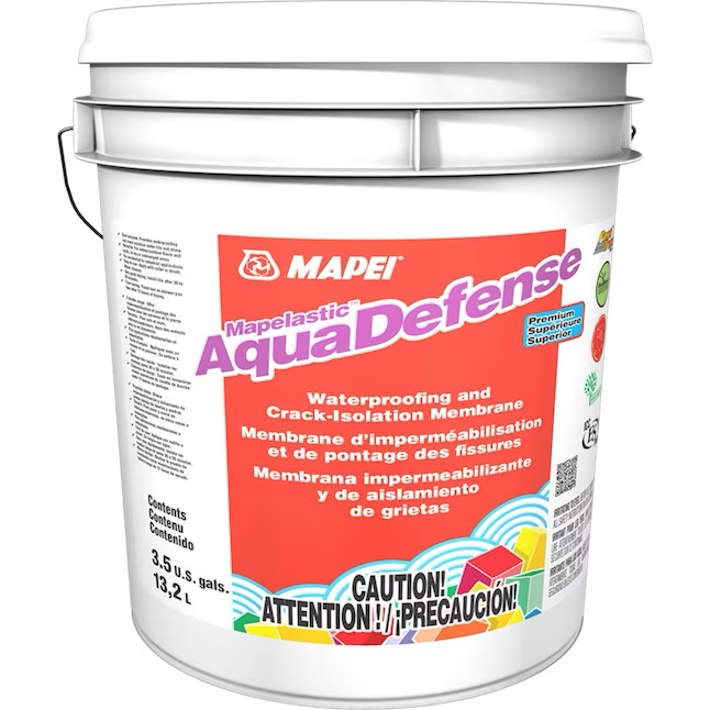 MAPEI Mapelastic Aquadefense 3,5 Gallonen flüssige wasserdichte Membran für den Innen- und Außenbereich