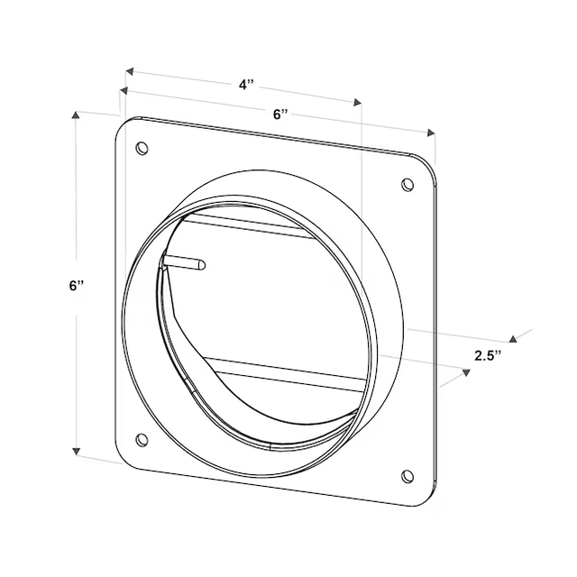 IMPERIAL 4-in Plastic Dryer Vent Draft Blocker