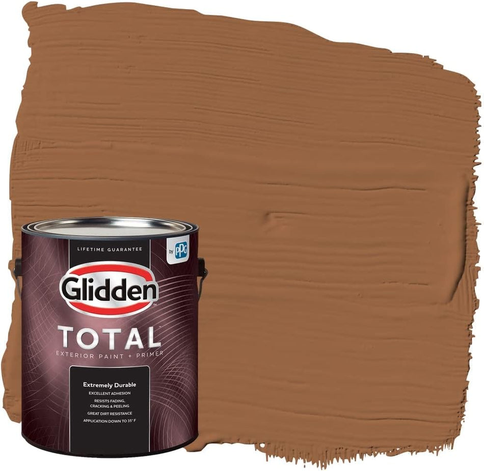 Glidden Total Außenfarbe und Grundierung, seidenmatt, Zimtstange