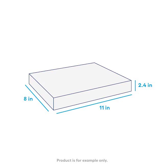 Piedra rectangular de hormigón Duncan para patio de 24 pulgadas de largo x 16 pulgadas de ancho x 2 pulgadas de alto