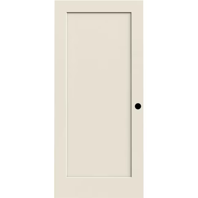 RELIABILT  1-panel Smooth Hollow Core Primed Molded Composite Slab Door with Lockset Bore