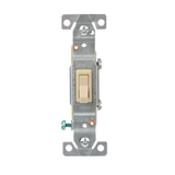 Eaton 15-Amp Single-Pole Toggle Light Switch, Ivory