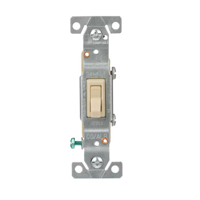 Eaton 15-Ampere-Lichtkippschalter, einpolig, elfenbeinfarben 