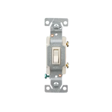 Eaton 15-Amp Single-Pole Illuminated Toggle Light Switch, Light Almond