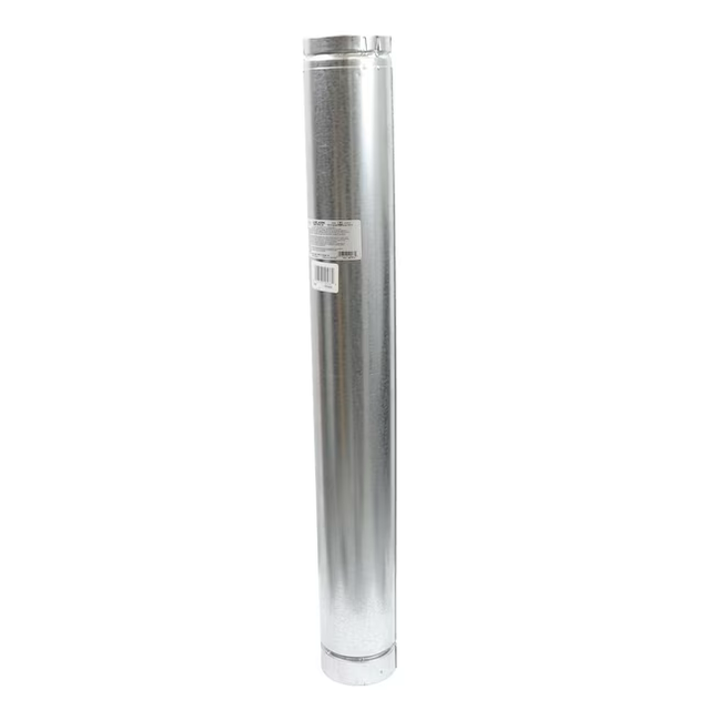 Selkirk 3-in x 3-ft Galvanized Steel Gas Vent Pipe with Aluminum Inner Liner, UL Listed, 150 PSI, 0F to 400F