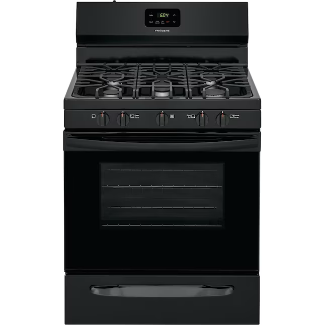 Frigidaire 30-in 5 Burners 5-cu ft Freestanding Natural Gas Range (Black)