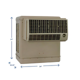 Essick Air 2800-CFM Enfriador evaporativo de ventana para exteriores de 2 velocidades para 600 pies cuadrados (motor incluido)