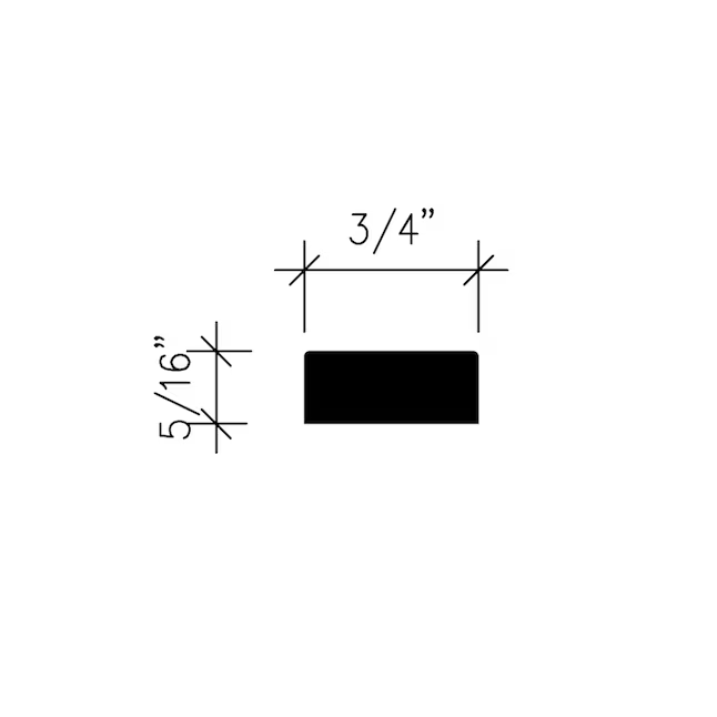 Inteplast Group Building Products 5/16-in x 3/4-in x 8-ft Craftsman Finished Polystyrene Baseboard Moulding