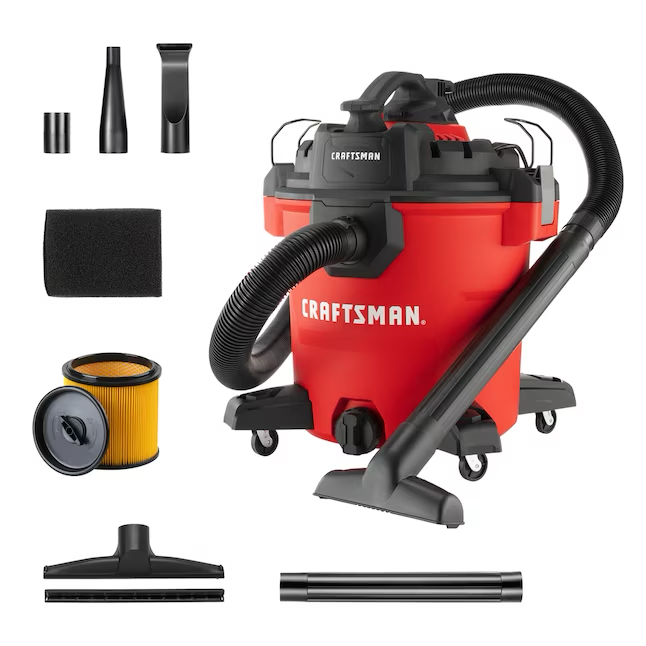 CRAFTSMAN Detachable Blower 12-Gallons 6 HP Corded Wet/Dry Shop Vacuum with Accessories Included