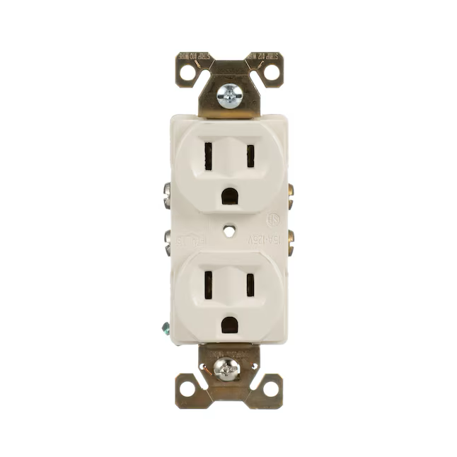 Eaton Arrow Hart 15-Amp 125-volt Industrial Duplex Outlet, Light Almond