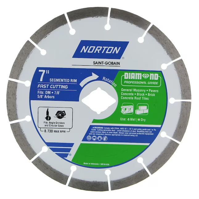 Norton 7-in Wet/Dry Segmented Rim Diamond Saw Blade