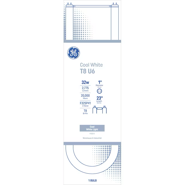 GE 32-Watt EQ T8 Cool White Medium Bi-pin (t8) Fluorescent Light Bulb