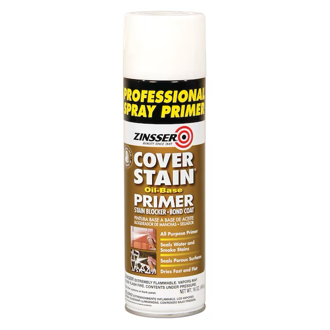 Zinsser Cover-Stain Imprimación para techos y paredes a base de aceite de alto cubrimiento para interiores y exteriores (aerosol)