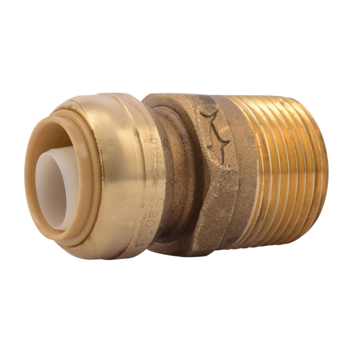 SharkBite 3/4 in. x 1 in. MNPT Brass Push Male Adapter