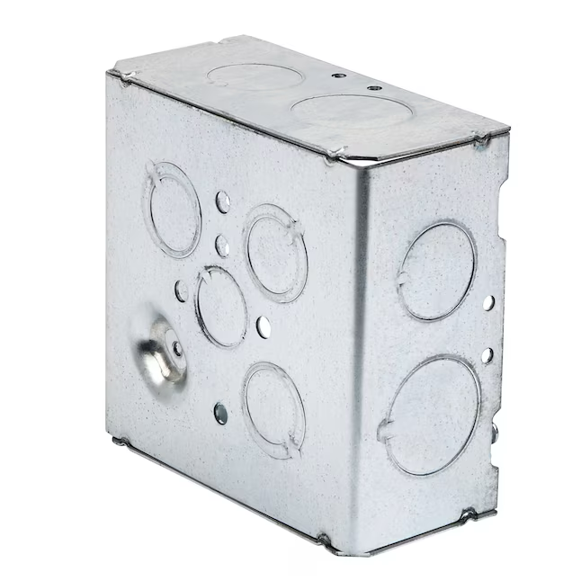 Hubbell RACO 2-Gang Galvanized Steel New Work Square Electrical Box