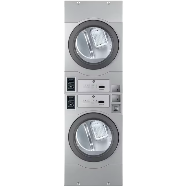 Crossover 2.0 Coin-Operated Electric Dryer Electric Stacked Laundry Center ( Stainless Steel )