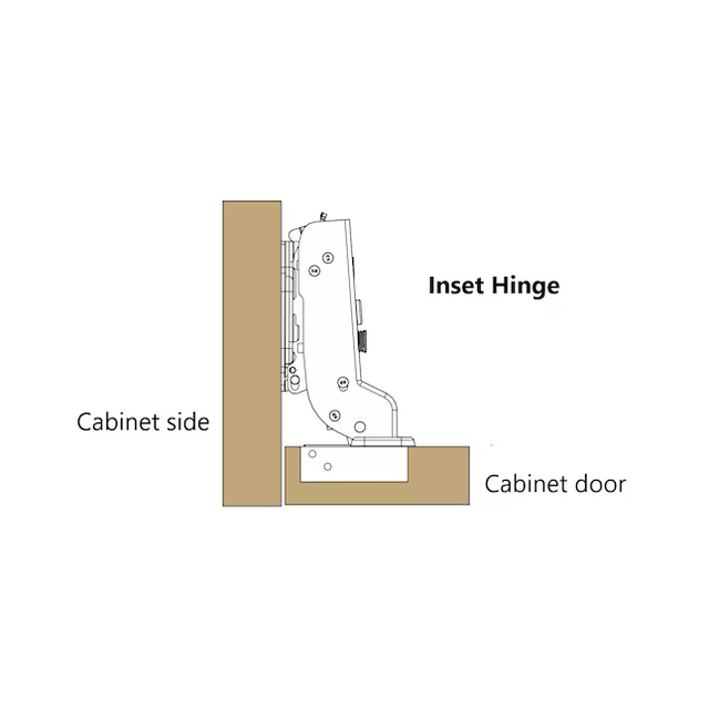 Bisagra para gabinete niquelada de cierre suave oculta y empotrada de 110 grados y 1/4 pulg. RELIABILT, 1 par (2 piezas)