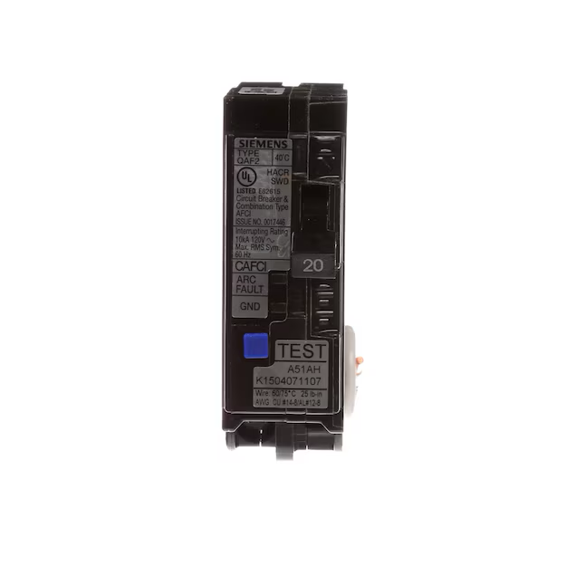 Siemens QAF 20-amp 1-Pole Combination Arc Fault Circuit Breaker