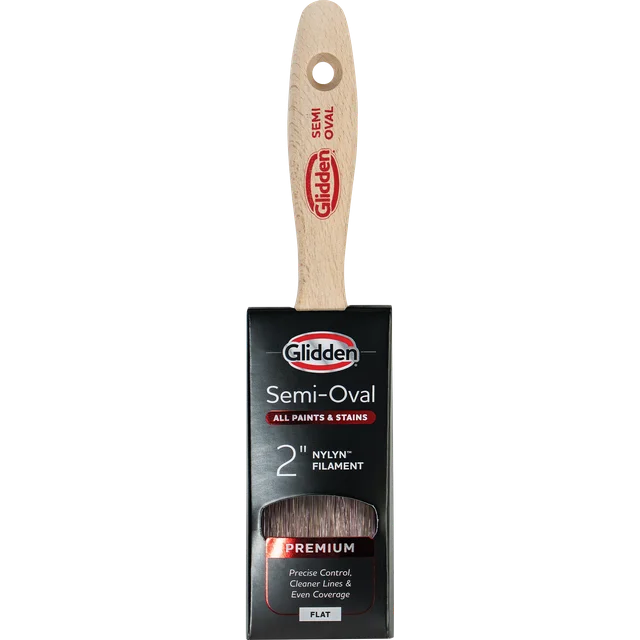 Glidden 2 in. Semi-Oval Flat Paint Brush