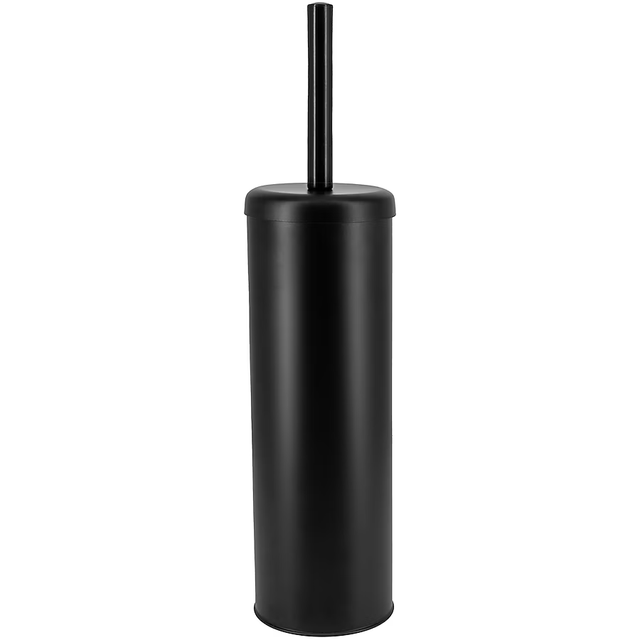 allen + roth Arden Matte Black Metal Toilet Brush Holder