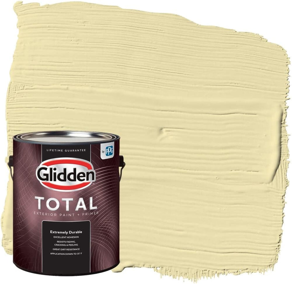 Glidden Total Exterior Paint & Primer Semi-Gloss, Star Bright