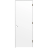 RELIABILT 30-in x 80-in Flush Hollow Core Primed Hardboard Left Hand Inswing Single Prehung Interior Door