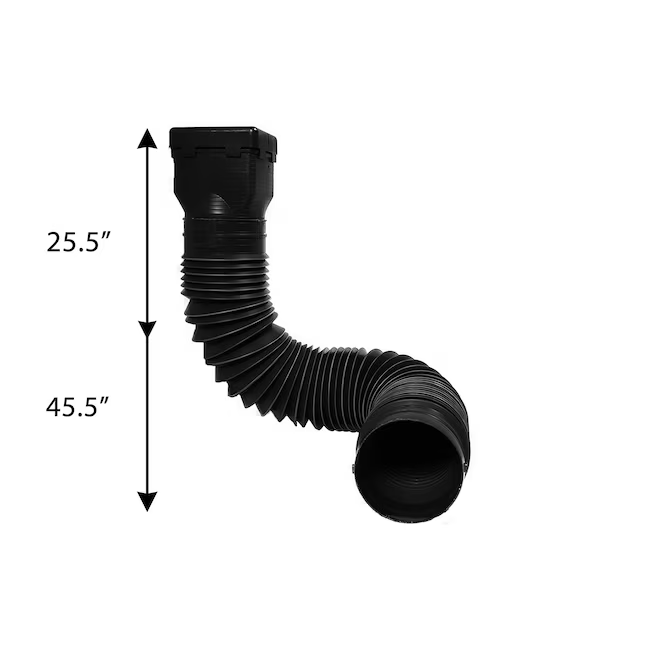 Spectra Universal-Erdrohrverlängerung, schwarzes Polymer, 24 Zoll, schwarze Fallrohrverlängerung