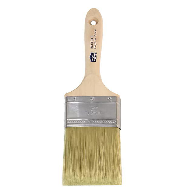 Project Source Better All Paints and Stains 3-in Reusable Natural Bristle-Polyester Blend Flat Paint Brush (Wall Brush)