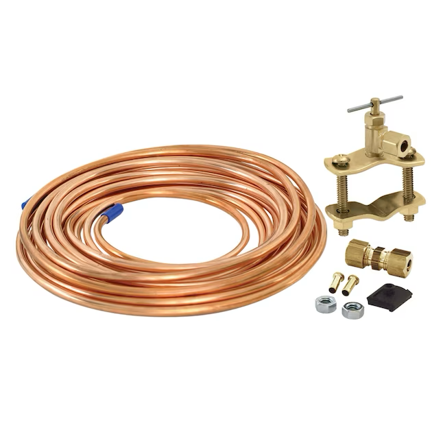 Eastman 15-ft 1/4-in OD Inlet x 1/4-in OD Outlet Copper Ice Maker Installation Kit