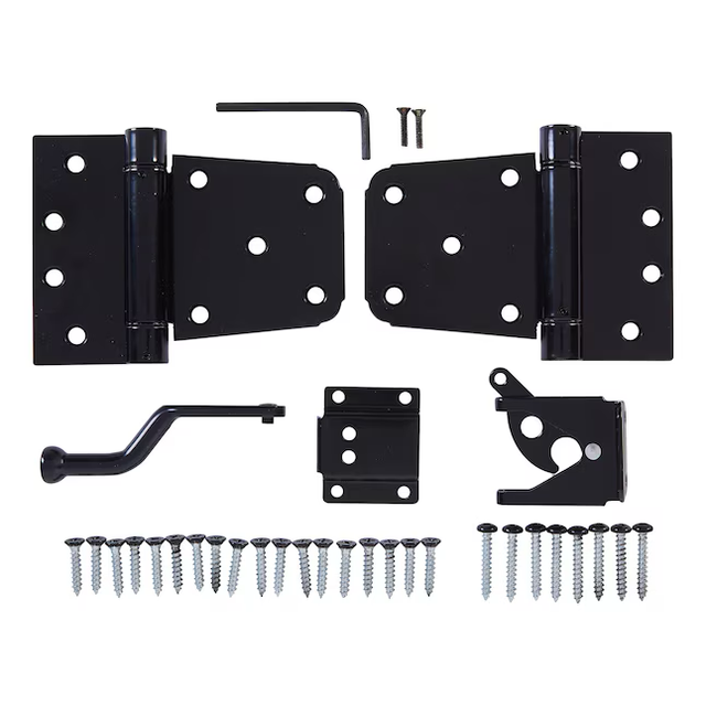 National Hardware 3-1/2-in Black Gate Hardware Kit