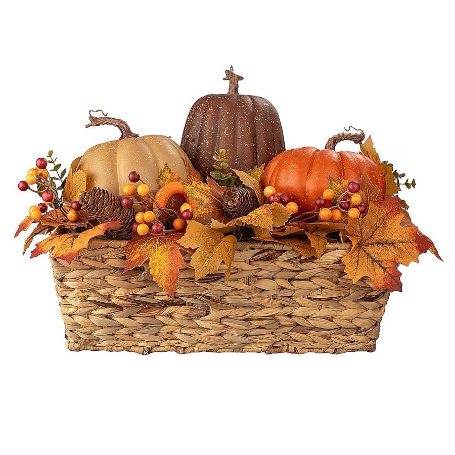 Holiday Living 15-in Harvest Basket Decor