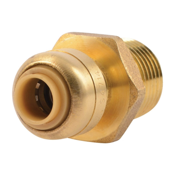 SharkBite 1/4 in. x 1/2 in. MNPT Brass Push Male Adapter