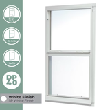 RELIABILT 46000 Series New Construction 35-1/2-in x 51-1/2-in x 2-5/8-in Jamb White Aluminum Low-e Single Hung Window Half Screen Included
