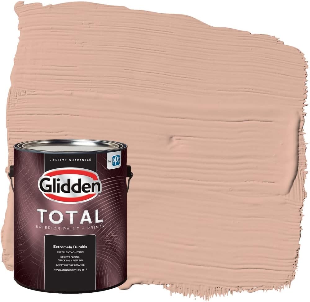 Pintura e imprimador para exteriores Glidden Total, semibrillante, bronceado arena