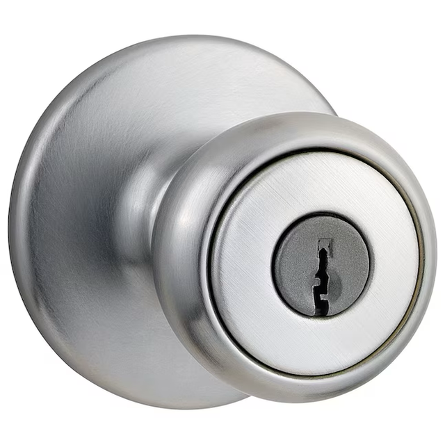 Kwikset Security Tylo Satin Chrome Keyed Entry Door Knob