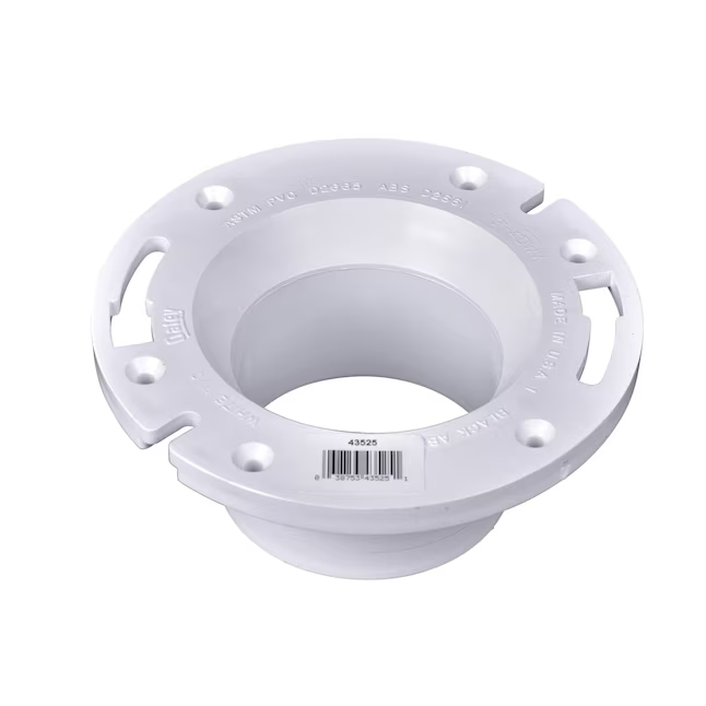 Oatey Level Fit 7-in White PVC Toilet Flange