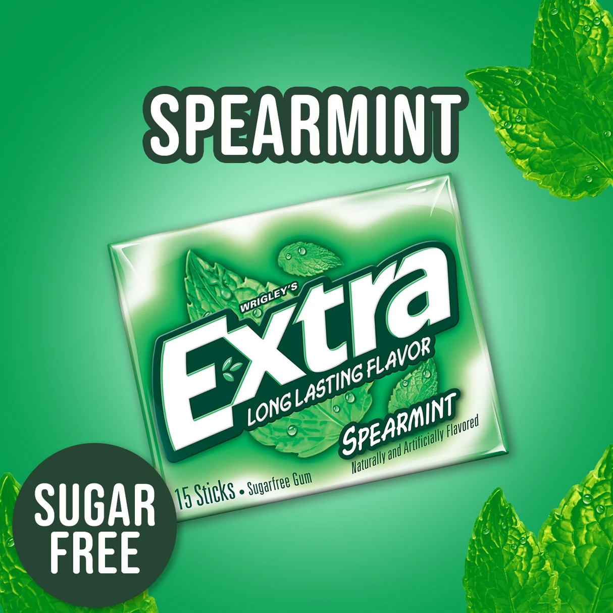 Extra Sugar Free Chewing Gum (Spearmint)