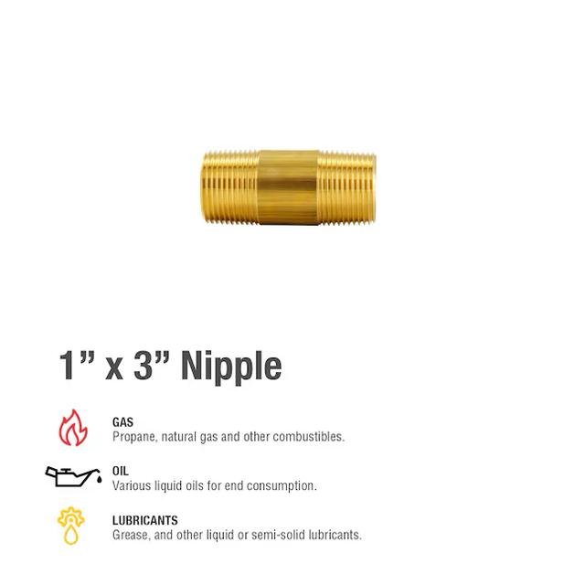 Proline Series 1-in x 1-in Threaded Male Adapter Nipple Fitting