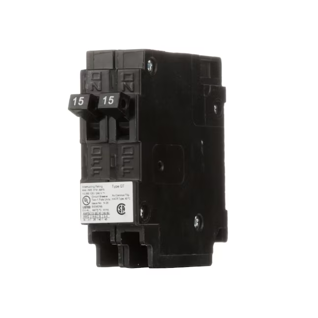 Siemens QT 15-amp/15-amp 1-Pole Tandem Circuit Breaker