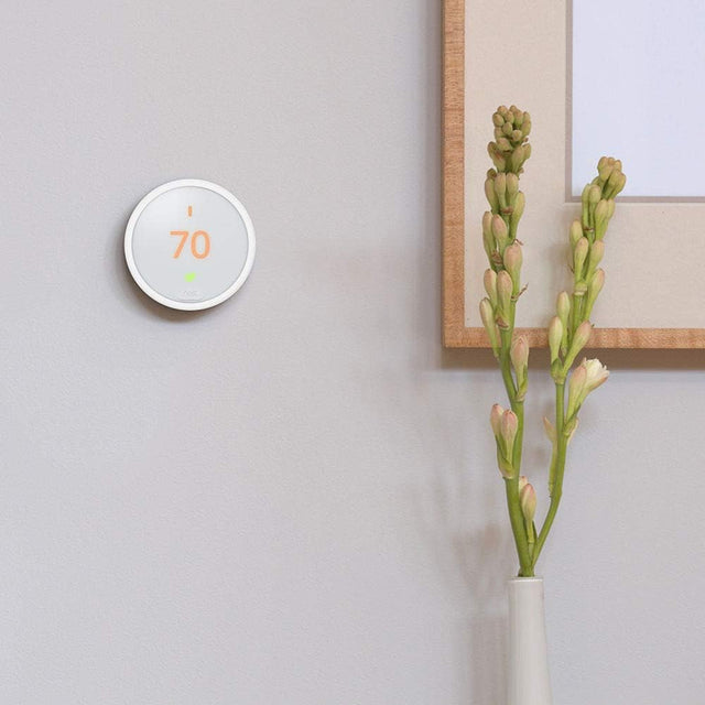 Google Nest Thermostat E - Programmable Smart Thermostat for Home - 3rd Generation Nest Thermostat (Frosted White)- Compatible with Alexa