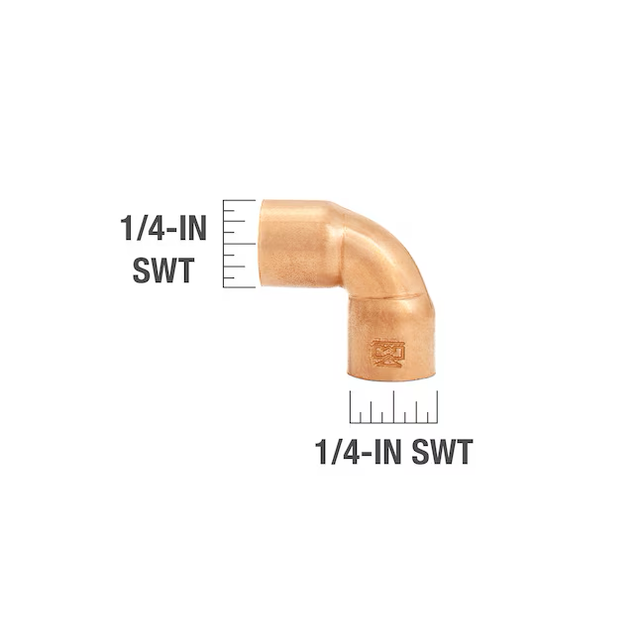 Streamline 1/4-in 90-Degree Copper Short Radius Elbow