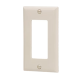 Eaton 1-Gang Standard Size Light Almond Plastic Indoor Decorator Wall Plate