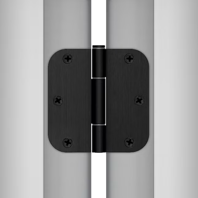 RELIABILT No-Squeak 3-1/2-in H x 5/8-in Radius Matte Black Mortise Interior/Exterior Door Hinge (3-Pack)